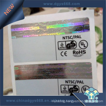 Hot Stamping Hologram Security Paper Sticker